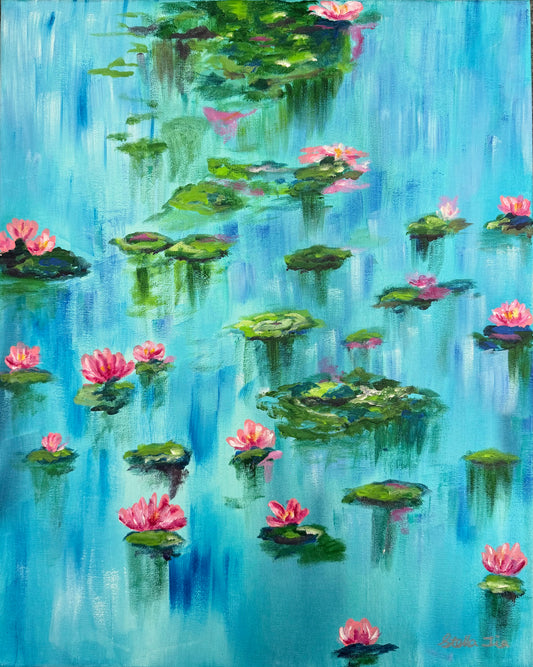 Blossom on the water's edge 16"x20"
